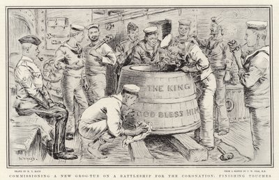 Commissioning a New Grog-Tub on a Battleship for the Coronation, Finishing Touches by William T. Maud